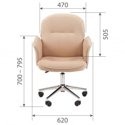 Офисное кресло CHAIRMAN HOME 130 велюр Бежевый_5