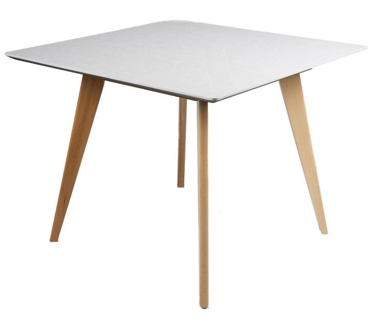 Стол Лунд квадратный 860*860 Мрамор Бьянко_0