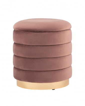 Пуф Франсис с ящиком велюр Пыльно-розовый_0