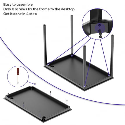 Стол письменный Eureka ERK-CD-039B-V1 Black_3