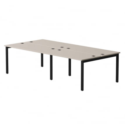 Бенч-система на 4 места на металлокаркасе, опоры 90 гр Everprof EVO 254S118 Кашемир Черный_0