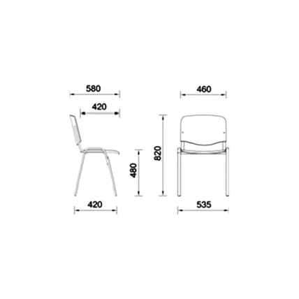 Офисный стул Iso black Z11 кожзам_1