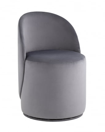 Пуф Loreen вращающийся велюр Серый_0