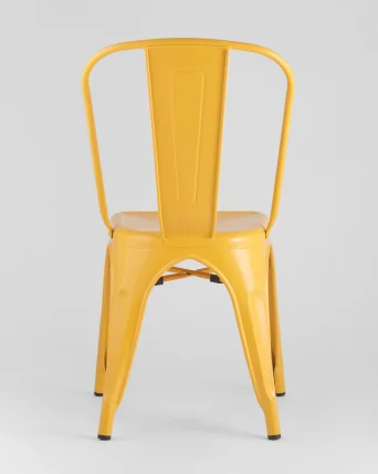 Стул TOLIX с высокой спинкой Желтый глянцевый_5