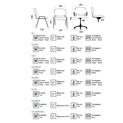 Офисный стул Iso black Z11 кожзам_2