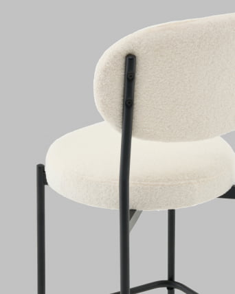 Стул полубарный Бриф DD ПБ букле молочный_6