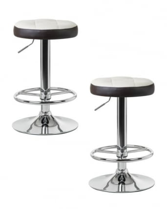 Табурет барный ДОБРИН БРУНО (кремово-коричневый) 2 шт / DOBRIN BRUNO_0