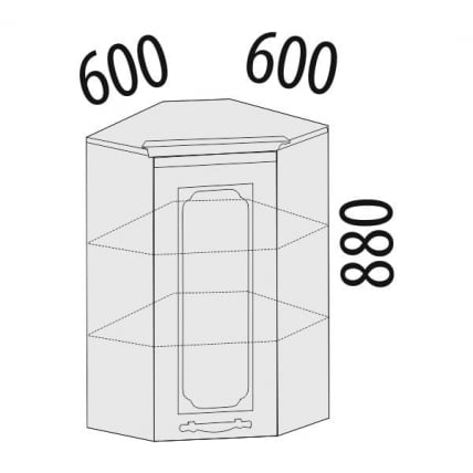 Шкаф угловой Милана 23.20 Сосна Астрид/Ваниль_1