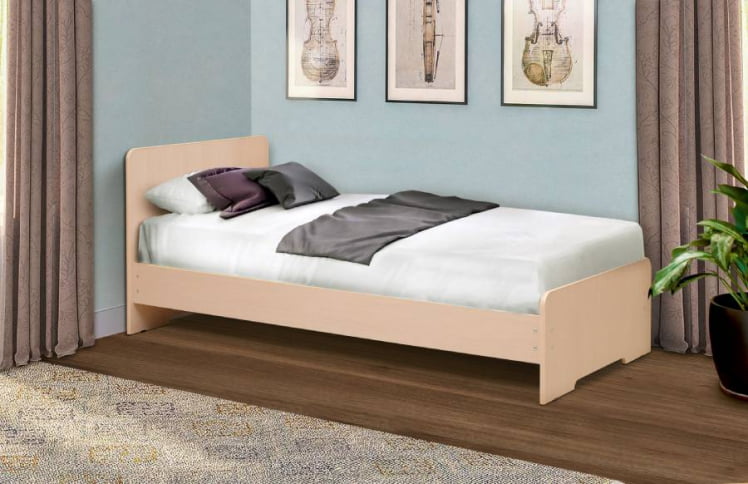 Кровать на уголках №5 800*1900 Ясень Шимо темный_0