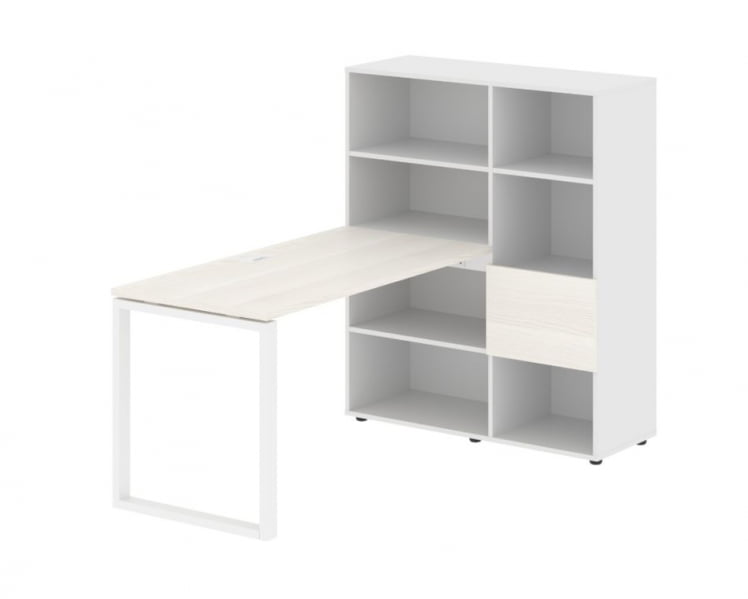 Рабочая станция EDIS EQRST 1113 Ясень Траун Белый Белый_0