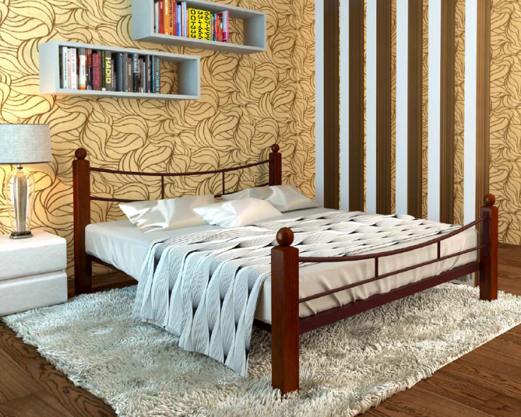 Кровать София Лукс плус 1800х1900 Коричневая / Lux plus_1