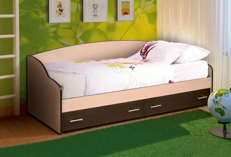 Кровать Софа №3 800*1900 Ясень шимо светлый/Ясень шимо темный_0