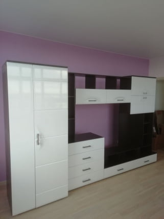 Гостиная Коста Венге Белый глянец_2