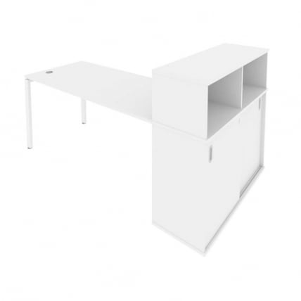 Рабочая станция с опорным шкафом-купе Metal System Б.РС-СШК-3.4 Белый_0