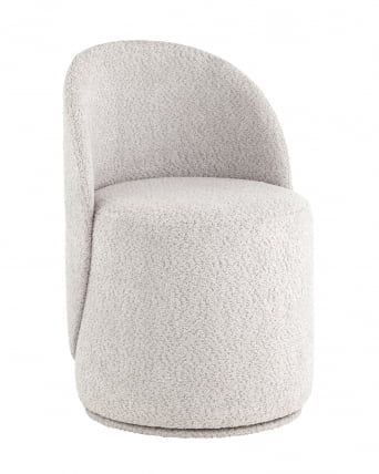 Пуф Loreen вращающийся букле Светло-серый_0