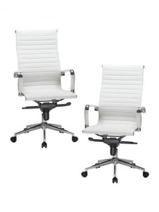 Офисное кресло для руководителей ДОБРИН CЛАРК (белый) 2 шт / DOBRIN CLARK_0
