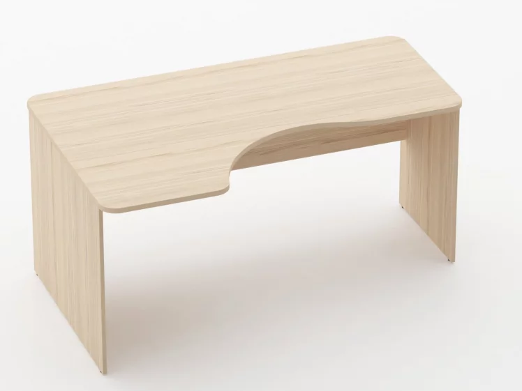 Стол угловой Glassy 1.14.16Л Дуб молочный_0