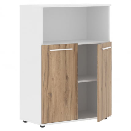 Шкаф с глухими малыми дверьми ЕДИС ЕМCС 85.3 Дуб Денвер светлый Белый Белый / EDIS EMCS_1