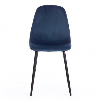 Стул BREEZE (mod. 4724) вельвет/металл, 44 х 53 х 87 см, Blue (синий) HLR63 / черный_4