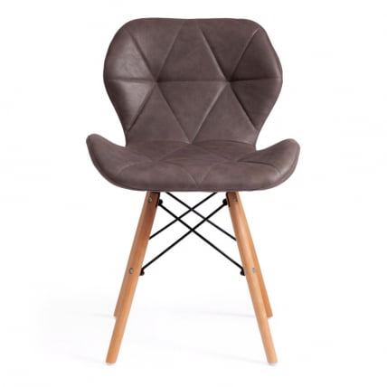 Стул STUTTGART (mod. 74) / 1 шт. в упаковке экокожа/дерево береза/металл, 50 х 47 х 73 см, античный серый RH02-26/натуральный_7