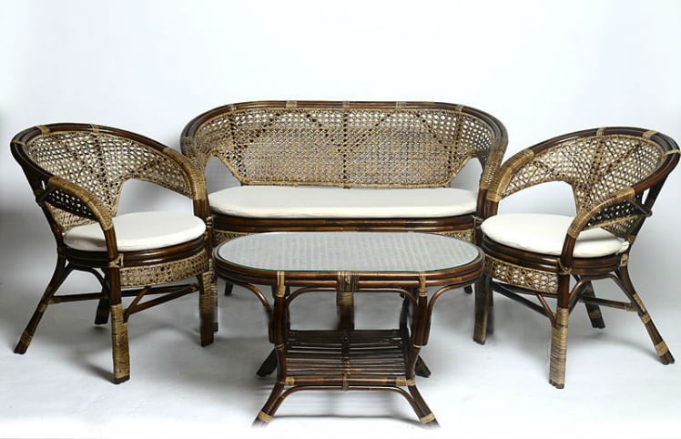 Комплект Пеланги с 2х местным диваном, подушки на молнии Pelangi 02/15-5 венге матовый_0