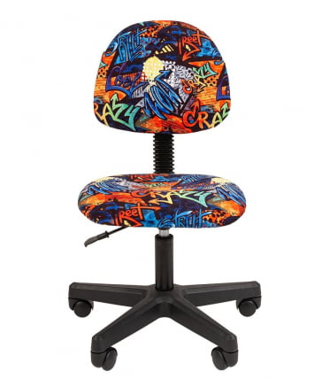 Детское кресло CХАИРМАН ТИН (Кидс) 104 черный пластик Cразй / CHAIRMAN (Kids) Crazy_1