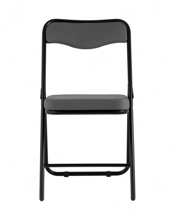 Складной стул Джонни black экокожа Серый_2