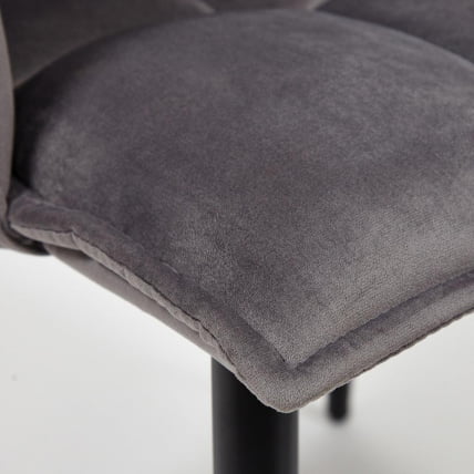 Кресло SASKIA (mod. 8283) металл/ткань, 55 х 61 х 85см, серый (G-062-40)/черный_3