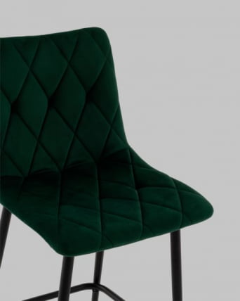 Стул полубарный Одди Diamond велюр темно-зеленый_7