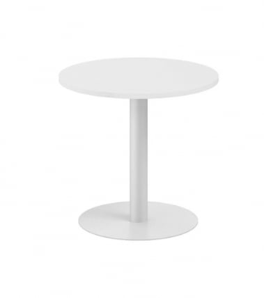 Стол переговорный круглый Sigma SG.277.WH.GR Белый Серебряный металлик_0