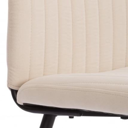 Стул обеденный Monte Carlo флок , 50х55х93, молочный/черный, 4_7