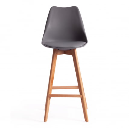 Стул барный TULIP BAR (mod. C1014H) / 1 шт. в упаковке пластик/дерево, 57 х 48 х 114 см, серый 024 /натуральный_4