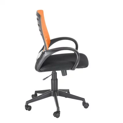 Кресло Ирис Черно-оранжевое Черный пластик_1