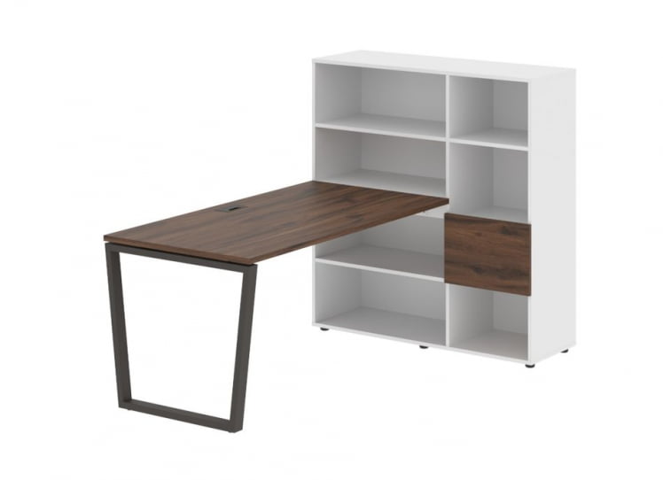 Рабочая станция EDIS EVRST 1215 Дуб Денвер темный Мокко Белый_0