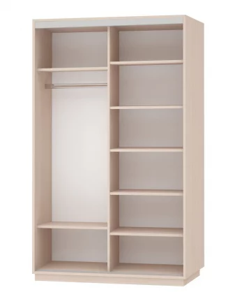 Шкаф-купе двухдверный Экспресс Дуо 1600х2400h Белая орхидея/Белый снег_1