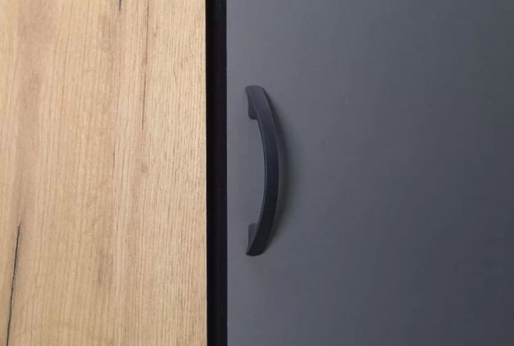 Шкаф угловой Ольга-Лофт 9.1 Дуб Крафт золотой Темно-серый_3