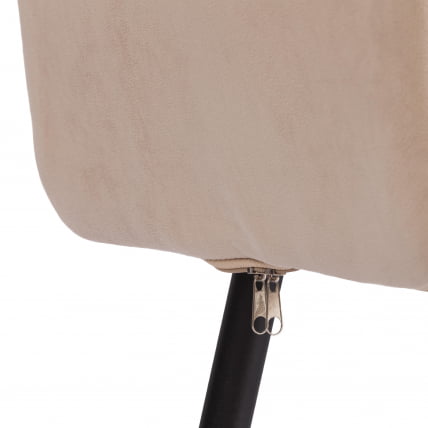 Стул обеденный Sweet LT, велюр, бежевый/черный, 7, 41х55х88 см_8