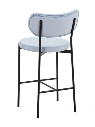Стул полубарный Барбара (Б) велюр Серо-голубой_5