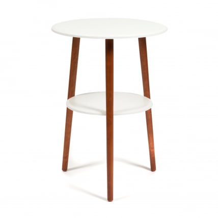 Подставка FLORISTE МДФ/дерево, 55*55*77 см, Белый (ножки орех)_1