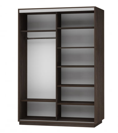 Шкаф-купе двухдверный Экспресс Дуо 1600х2400h Париж/Венге_1