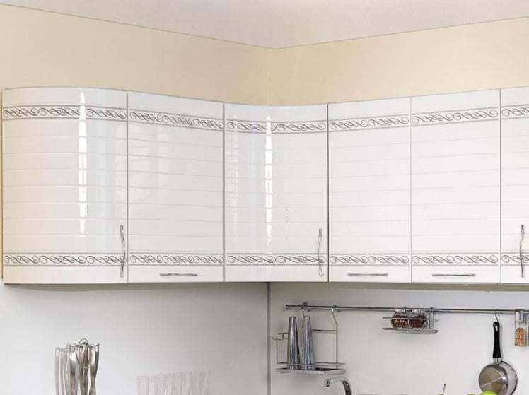 Шкаф кухонный угловой 600 радиусный Анастасия ЛД 016.311.000 Белый_2