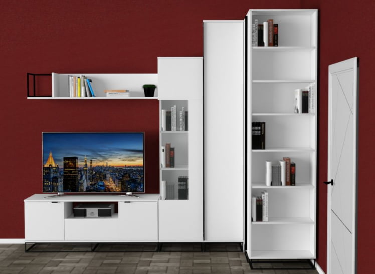 Полка навесная City средняя белый_6