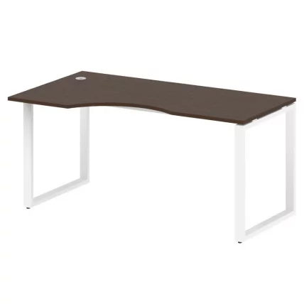 Стол криволинейный левый на О-образном м/к METAL SYSTEM БО.СА-1 Л Венге/Белый_0