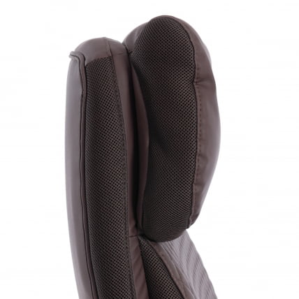 Кресло руководителя Chief metalBL кож/зам/ткань, коричневый/коричневый стеганный, 36-36/36-36 стеганный/TW-24_8