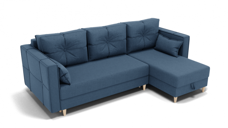 Диван Консул-2 НПБ угол левый/правый (ЗР) Цвет фасада: Голубой; Тип: Левый/правый; Материал фасада: Металл/Велюр_0