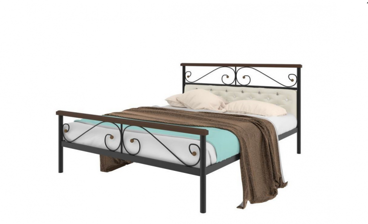 Кровать Эсмеральда plus мягкая 1600х1900 Черная_0