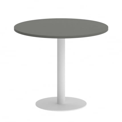 Стол журнальный круглый HOME OFFICE VR.SP-5-90.1 Металлик/Белый металл_0