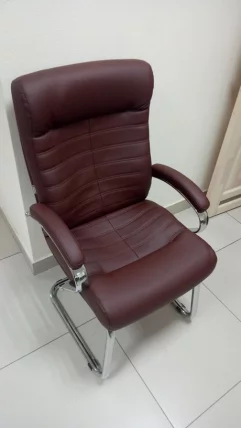 Кресло для посетителей Everprof Orion CF Экокожа Коричневый_7