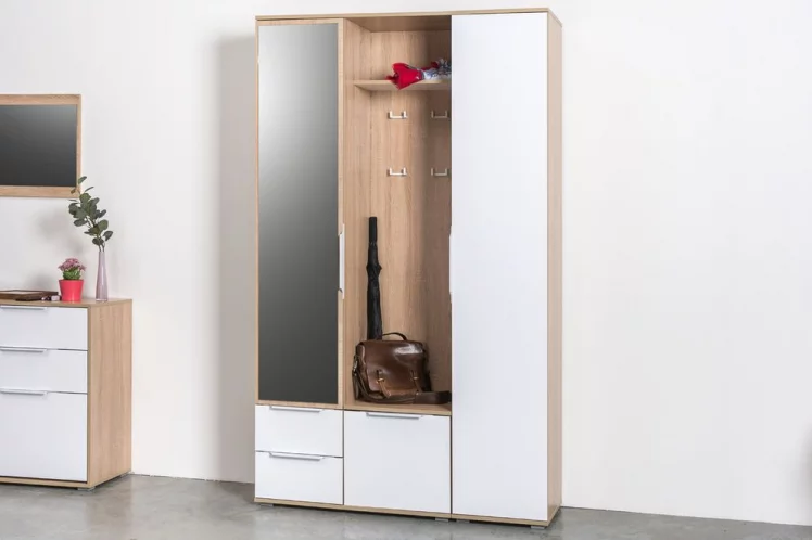 Прихожая Куба комплект №2 Дуб сонома-белый премиум_0