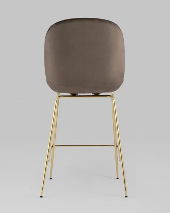 Стул полубарный Beetle со спинкой gold Коричневый_4